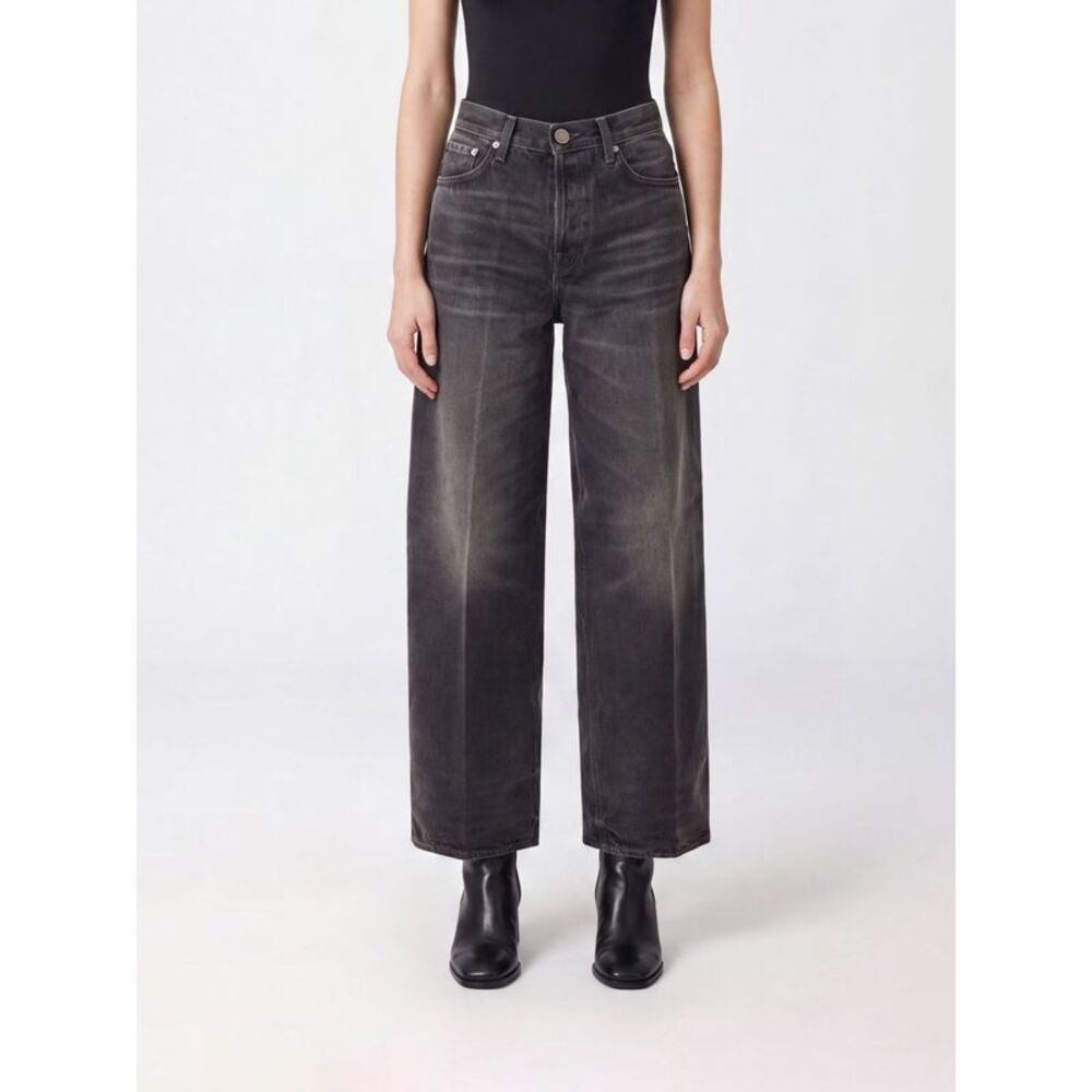 Haikure Women Bethany Mid-Rise Wide-Leg Jeans Haikure In Black Cotton Denim